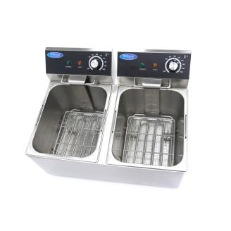 Maxima Frituurpan - 2x 8 L - 2 Manden - tot 2,8 Kg Frites