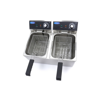 Maxima Frituurpan - 2x 8 L - 2 Manden - tot 2,8 Kg Frites