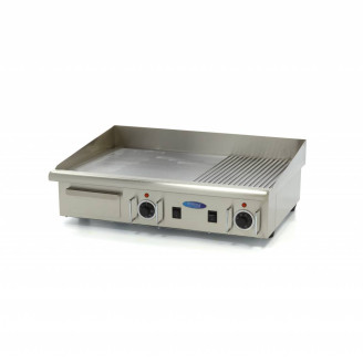 Maxima Grillplaat - Half Gegroefd - 73 cm - incl. Opvangbak - 400V