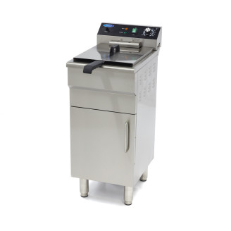 Maxima Frituurpan - 16 L - 1 Mand - met Tapkraan en Opbergruimte - 400V