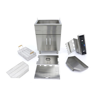 Maxima Frituurpan - 35 L - 1 Mand - met Tapkraan - 400V