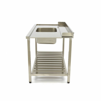 Maxima Spoeltafel - 120 x 75 cm - Aanvoer Vaatwasser Links - incl. Wasbak en Onderschap