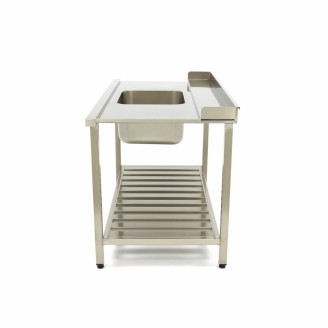 Maxima Spoeltafel - 140x75cm - Aanvoer Vaatwasser Rechts incl. Wasbak