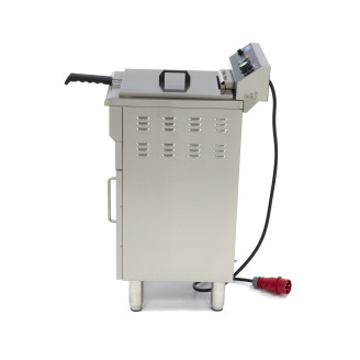 Maxima Frituurpan - 16 L - 1 Mand - met Tapkraan en Opbergruimte - 400V