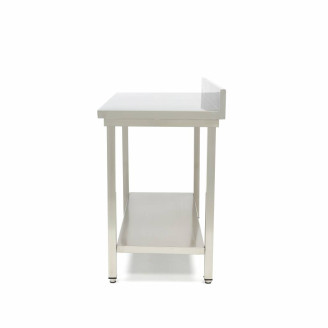 Maxima Werktafel rvs - 160 x 60 cm - met Spatrand en Onderschap