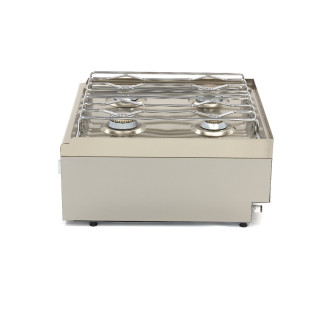 Maxima Kookplaat Horeca - 4 Pitten - Dubbel - 60 cm Diep - Gas