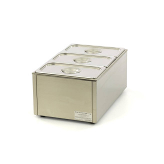 Maxima Bain Marie - met Tapkraan - incl. 3x 1/3 GN-Set - Elektrisch