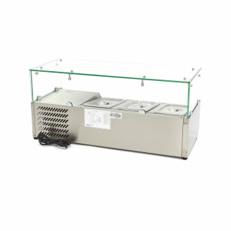 Maxima Opzetkoelvitrine - 95 cm - 3 x 1/3 GN Bakken