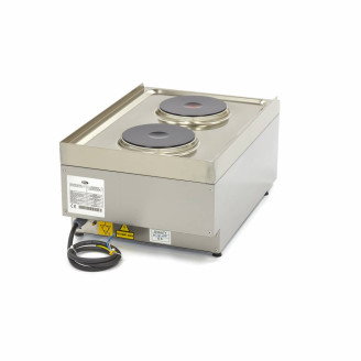 Maxima Kookplaat Horeca - 2 Pitten - Enkel - 60 cm Diep - Elektrisch