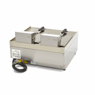 Maxima Frituurpan - 2x 10 L - 2 Manden - met Tapkraan - 400V