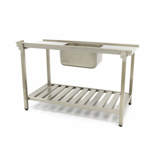 Maxima Spoeltafel - 120 x 75 cm - Aanvoer Vaatwasser Links - incl. Wasbak en Onderschap
