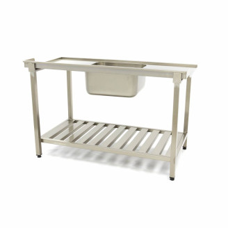 Maxima Spoeltafel - 140x75cm - Aanvoer Vaatwasser Rechts incl. Wasbak