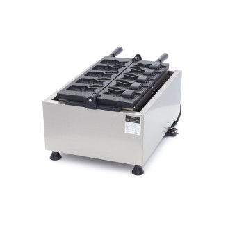 Maxima Wafelijzer - 5 Stuks - Taiyaki / Visvorm - Draaibaar - Digitaal