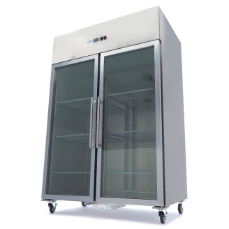 Maxima Koelkast - 1200 L - 6 Verstelbare Roosters (2/1 GN) - Rvs - met Glazen Deur