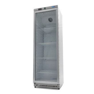 Maxima Koelkast - 400 L - Rvs - met Glazen Deur
