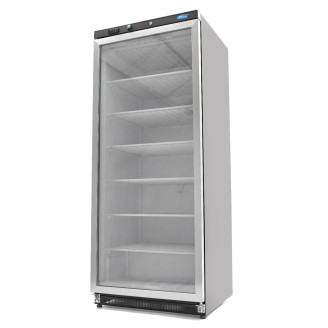 Maxima Vrieskast - 600 L - Zwart - met Glazen Deur