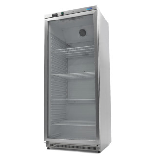 Maxima Koelkast - 600 L - Rvs - met Glazen Deur