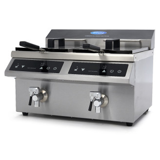 Maxima Frituurpan - 2x 8 L - 2 Manden - met Tapkraan - Inductie