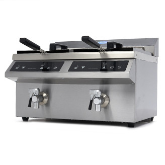 Maxima Frituurpan - 2x 8 L - 2 Manden - met Tapkraan - Inductie