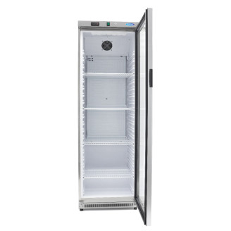 Maxima Koelkast - 400 L - Rvs - met Glazen Deur