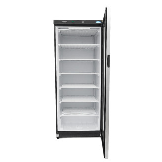 Maxima Vrieskast - 600 L - Zwart - met Glazen Deur