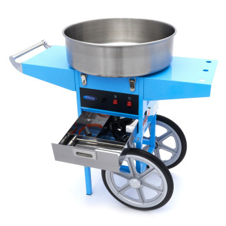 Maxima Suikerspinmachine &ndash; &Oslash; 52 cm &ndash; Blauw &ndash; met Onderstel