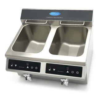 Maxima Frituurpan - 2x 8 L - 2 Manden - met Tapkraan - Inductie