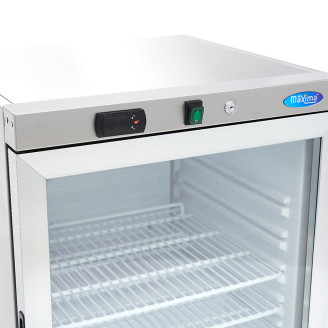 Maxima Koelkast - 200 L - Rvs - met Glazen Deur