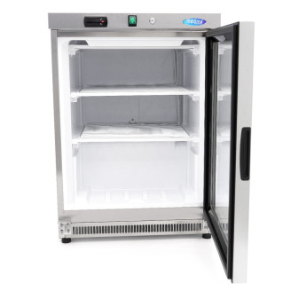 Maxima Vrieskast - 200 L - Rvs - met Glazen Deur