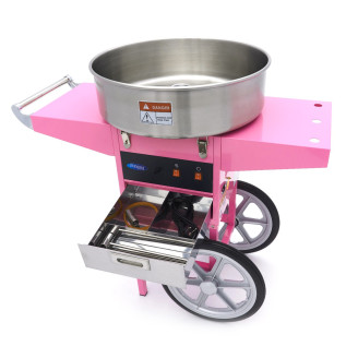 Maxima Suikerspinmachine &ndash; &Oslash; 52 cm &ndash; Roze &ndash; met Onderstel