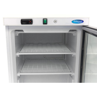 Maxima Vrieskast - 200 L - Wit - met Glazen Deur
