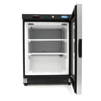 Maxima Vrieskast - 200 L - Zwart - met Glazen Deur