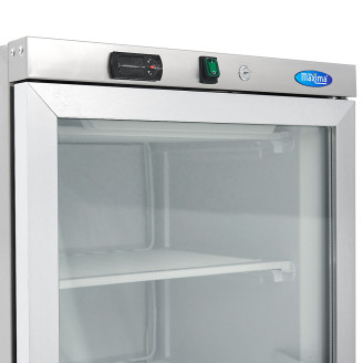 Maxima Vrieskast - 400 L - Rvs - met Glazen Deur