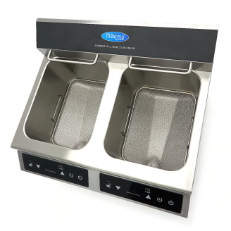 Maxima Frituurpan - 2x 8 L - 2 Manden - met Tapkraan - Inductie