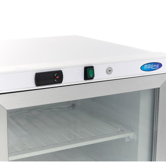 Maxima Vrieskast - 200 L - Wit - met Glazen Deur
