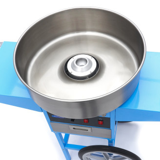 Maxima Suikerspinmachine &ndash; &Oslash; 52 cm &ndash; Blauw &ndash; met Onderstel