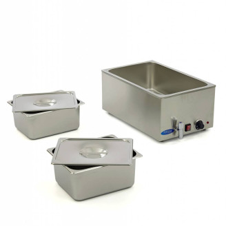 Maxima Bain Marie - met Tapkraan - incl. 2x 1/2 GN-Set - Elektrisch