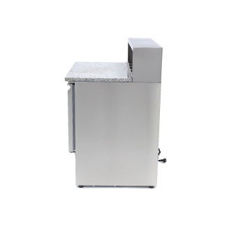 Maxima Pizzawerkbank - 90 cm - 2 Deuren - 5 x 1/6 GN - incl. RVS Afdekking