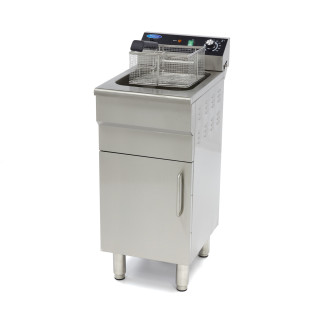 Maxima Frituurpan - 16 L - 1 Mand - met Tapkraan en Opbergruimte - 400V