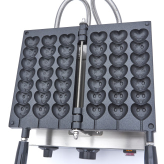 Maxima Wafelijzer - 3 Stuks - Lolly Hartjes Emoji Wafel