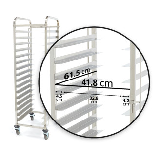Maxima Regaalwagen - 16 x (60 x 40 cm) - excl. bakplaten en roosters