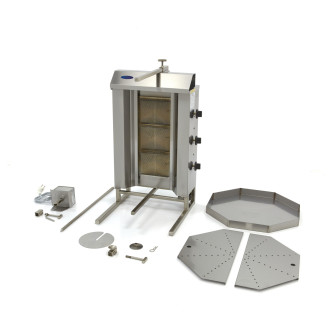 Maxima Shoarma Grill - 3 Branders - 30 Kg Vlees - Gas