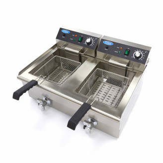 Maxima Frituurpan - 2x 16 L - 2 Manden - met Tapkraan