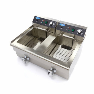 Maxima Frituurpan - 2x 16 L - 2 Manden - met Tapkraan