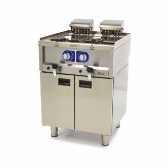 Maxima Frituurpan - 2x 10 L - 2 Manden - met Tapkraan - 400V