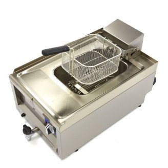 Maxima Frituurpan - 10 L - 1 Mand - met Tapkraan - 400V