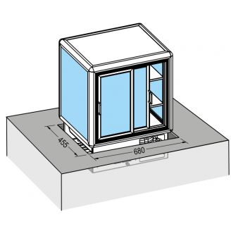 Tecfrigo inbouw koelvitrine SNOOPINO 191 Q NE
