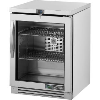 True onderbouw koelwerkbank met glazen deur - 158L