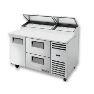 True pizzawerkbank met 1 deur en 2 lades - 451L (8x 1/3)