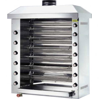 Ubert infrarood gas rotisserie/kippengrill RT 77 G, 13 spiesen